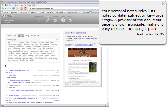 PDF Annotations are added to your index