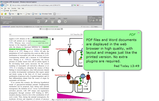 Annotate uploaded PDF files with notes and tags